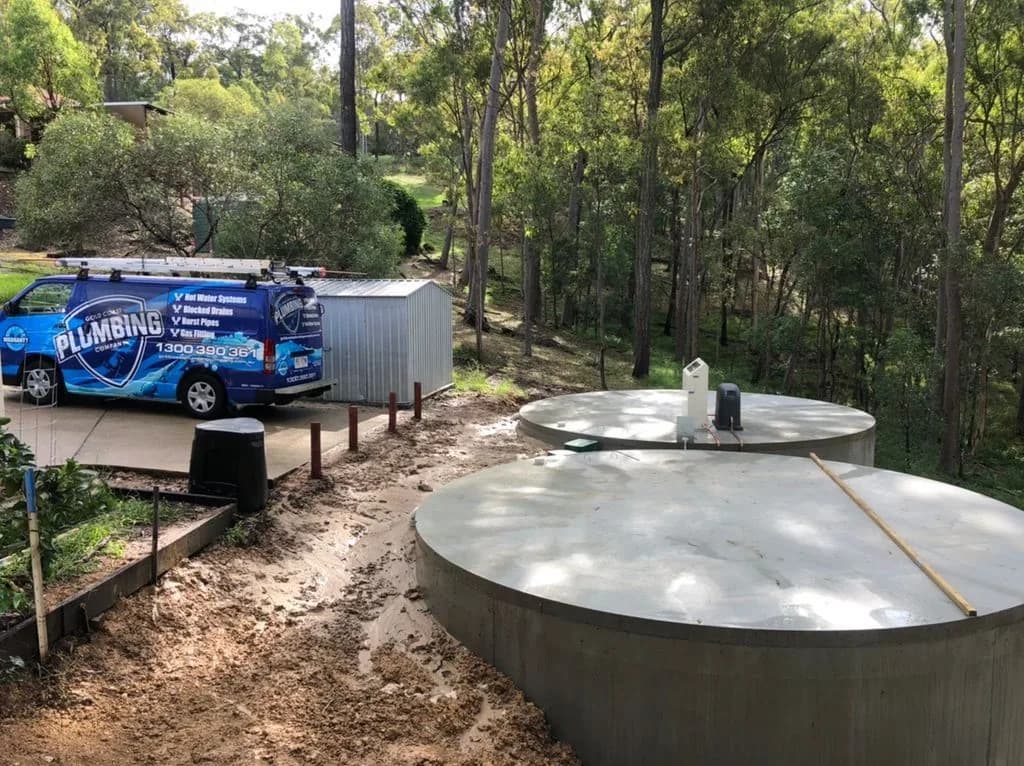 Tank installation with the Big Blue van